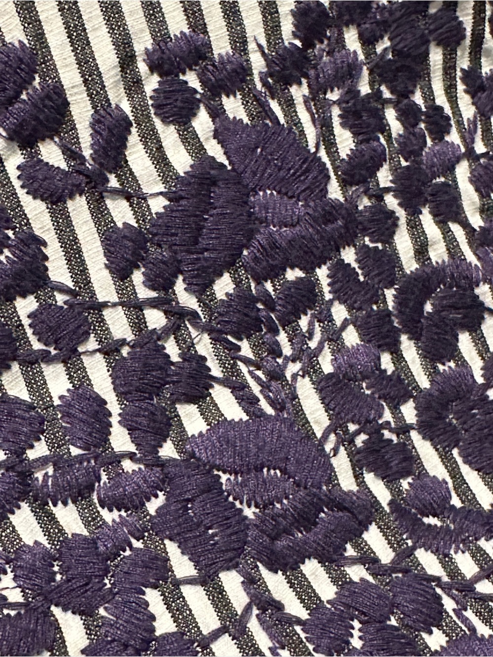 Spirit Dress Women’s cotton blouse with Purple Embroidered flowers - Picture 7 of 7